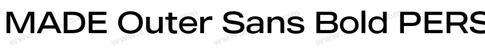 MADE Outer Sans Bold PERSONAL USE字体转换